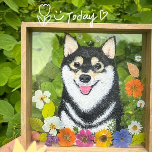 Custom Pet Portrait Glass Painting - Handmade Personalized Pet Art, 3D Pet Portrait for Home Decor, Christmas Gift for Pet Lovers - Image 2