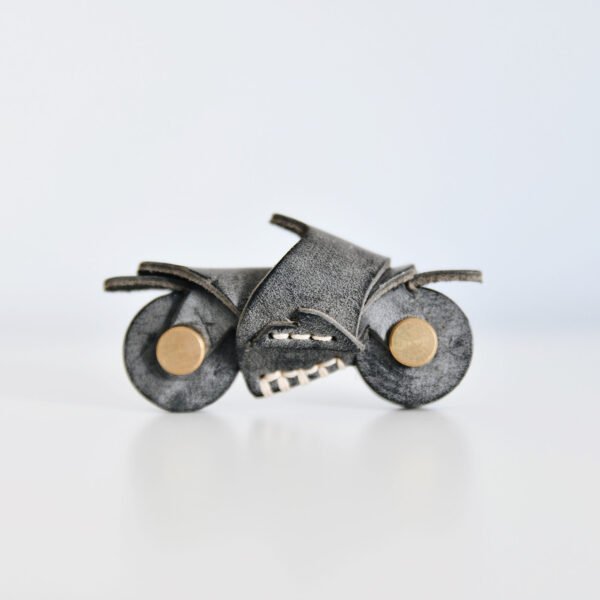 Handmade Leather Motorcycle Charm - Unique Keychain Gift for Motorcycle Lovers - Image 4