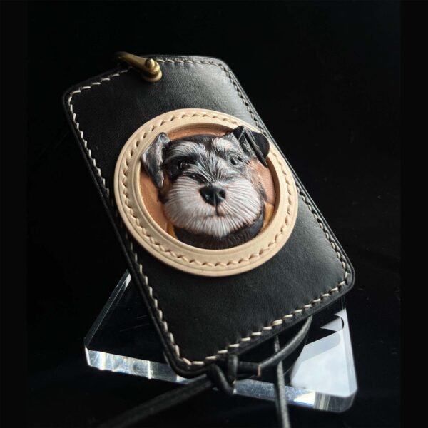 Custom 3D Pet Portrait Card Wallet – Leather Card Holder for Pet Lovers - Image 2