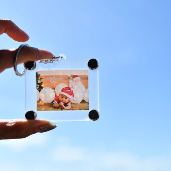 Custom Photo Puzzle Keychain - Personalized Acrylic Puzzle Keyring Gift - Image 3