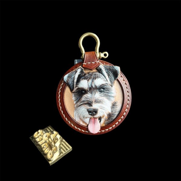 Custom Pet Portrait Keychain - Personalised Leather 3D Engraved Gift for Pet Lovers | Unique Christmas Present - Image 5