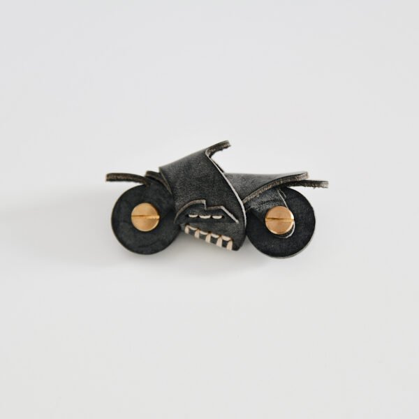 Handmade Leather Motorcycle Charm - Unique Keychain Gift for Motorcycle Lovers - Image 5