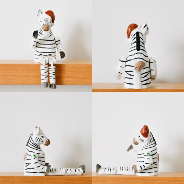 Handmade Wooden Christmas Decor – Frog, Zebra, Santa, Snowman, Bear - Image 5