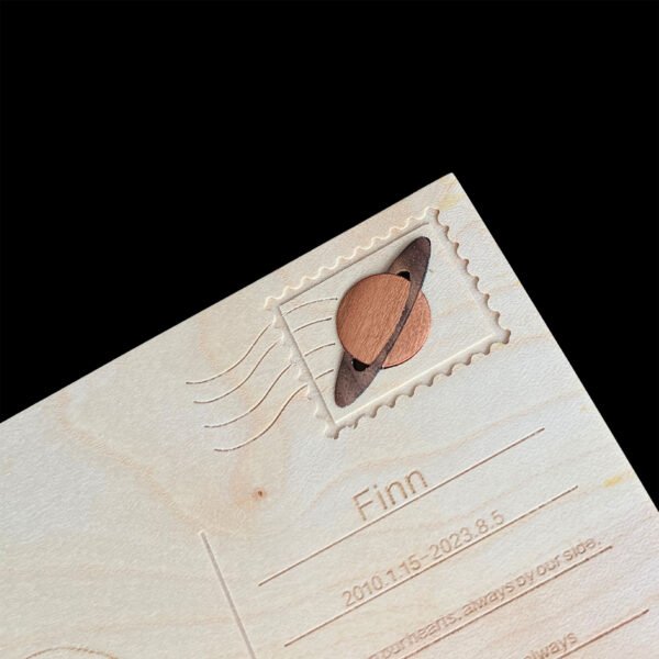 Personalized Pet Memorial Wooden Postcard | Custom Pet Loss Gift, Engraved Pet Portrait Plaque, Sympathy Keepsake - Image 4