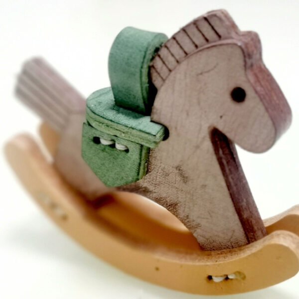 Handmade Leather Rocking Horse Ornament – Unique Holiday Tree Decor & Perfect Christmas Gift - Image 3