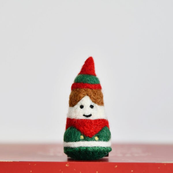 Christmas Handmade Felt Wool Decoration Set – Boy, Girl, Snowman & Tree Ornaments for Holiday Decor - Image 3