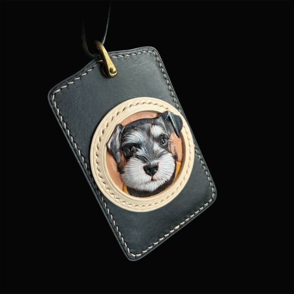 Custom 3D Pet Portrait Card Wallet – Leather Card Holder for Pet Lovers - Image 4