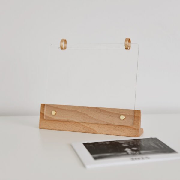 Custom Photo 2025 Calendar with Wooden Stand | Personalized Desk Calendar - Image 6