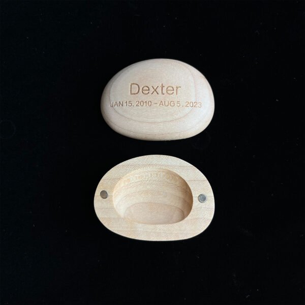 Customised Pet Memorial Box | Personalised Pet Urn | Wooden Cross Pet Keepsake | Pet Hair and Ashes Holder - Image 5