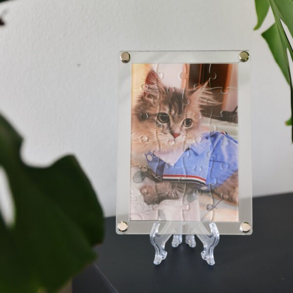 Custom Acrylic Photo Puzzle with Frame – Personalized Photo Puzzle Gift, Custom Pet Portrait Puzzle - Image 3