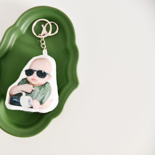 Custom Picture Stuffed Keychain | Personalized Photo Keychain | Unique Custom Keyring Gift for Christmas & Anniversaries - Image 6