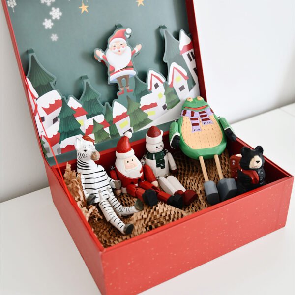 Handmade Wooden Christmas Decor – Frog, Zebra, Santa, Snowman, Bear - Image 2
